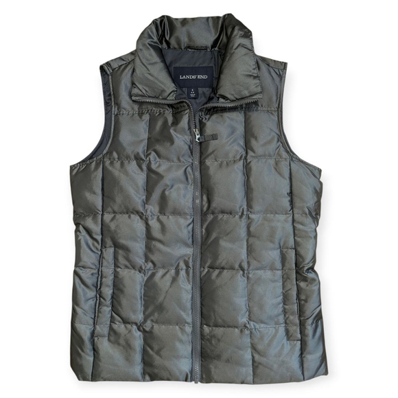 Lands' End Jackets & Blazers - Lands' End Quilted Down Puffer Vest Small 6b8 Mocha Brown
